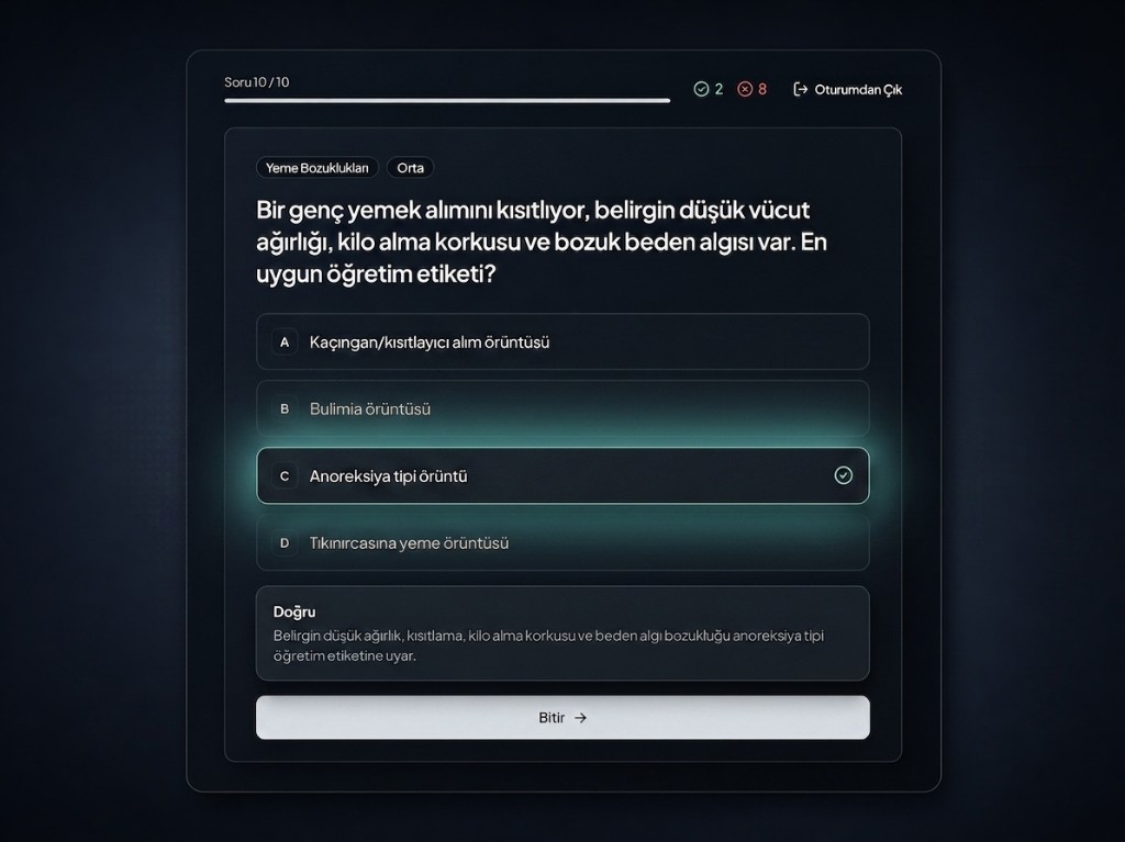 Correct-answer screen — selected correct choice and explanation
