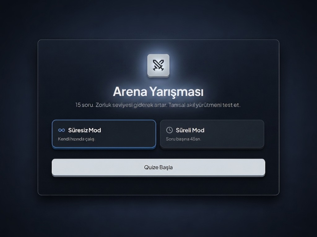Arena competition — untimed and timed mode selection